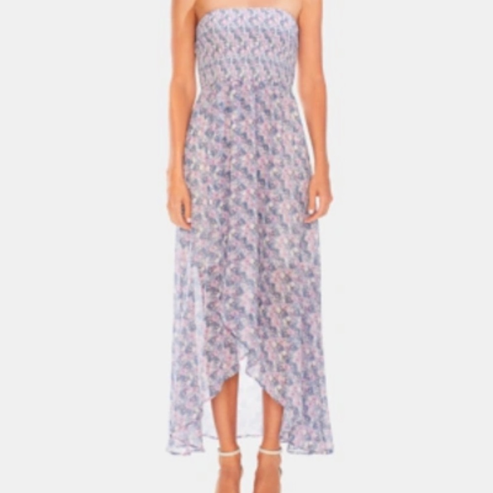 Vince Camuto Strapless Smocked Bodice Maxi Dress SMALL